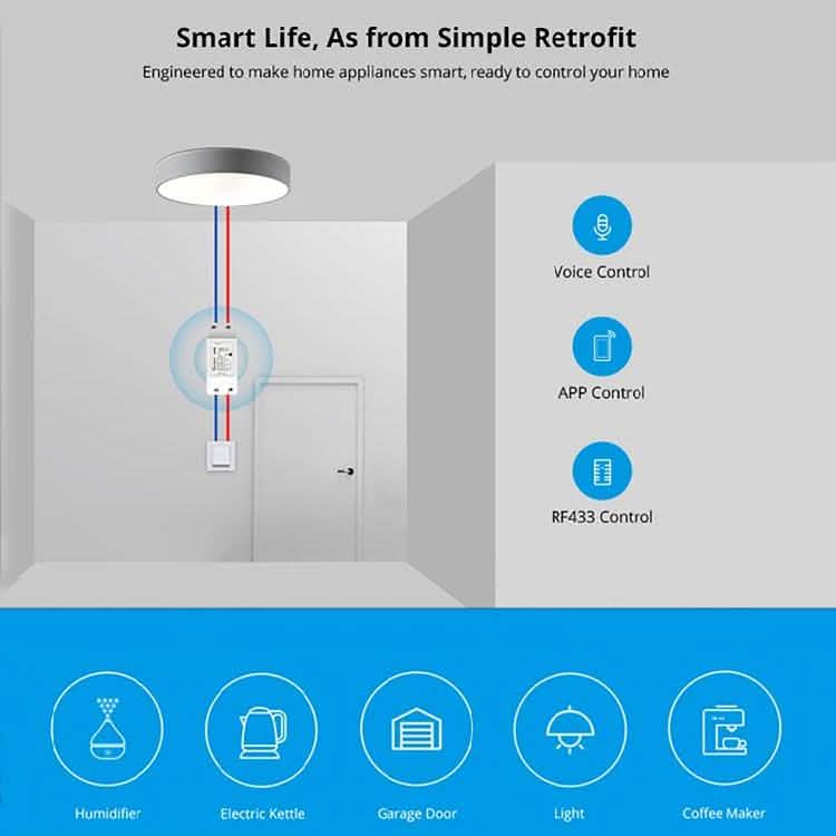 SONOFF BASICR2 Commutateur Intelligent Sans Fil WiFi Prise Télécommande Minuteur APP