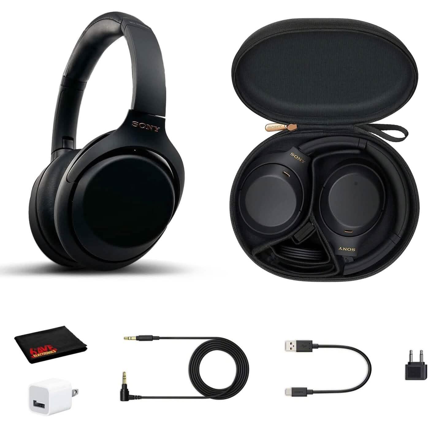 Casque supra-auriculaire sans fil à réduction de bruit Sony WH-1000XM4 avec microphone (reconditionné)