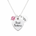 Collier Sœurs d'Âme – Argent Sterling avec Pierre de Naissance et Breloque Initiale