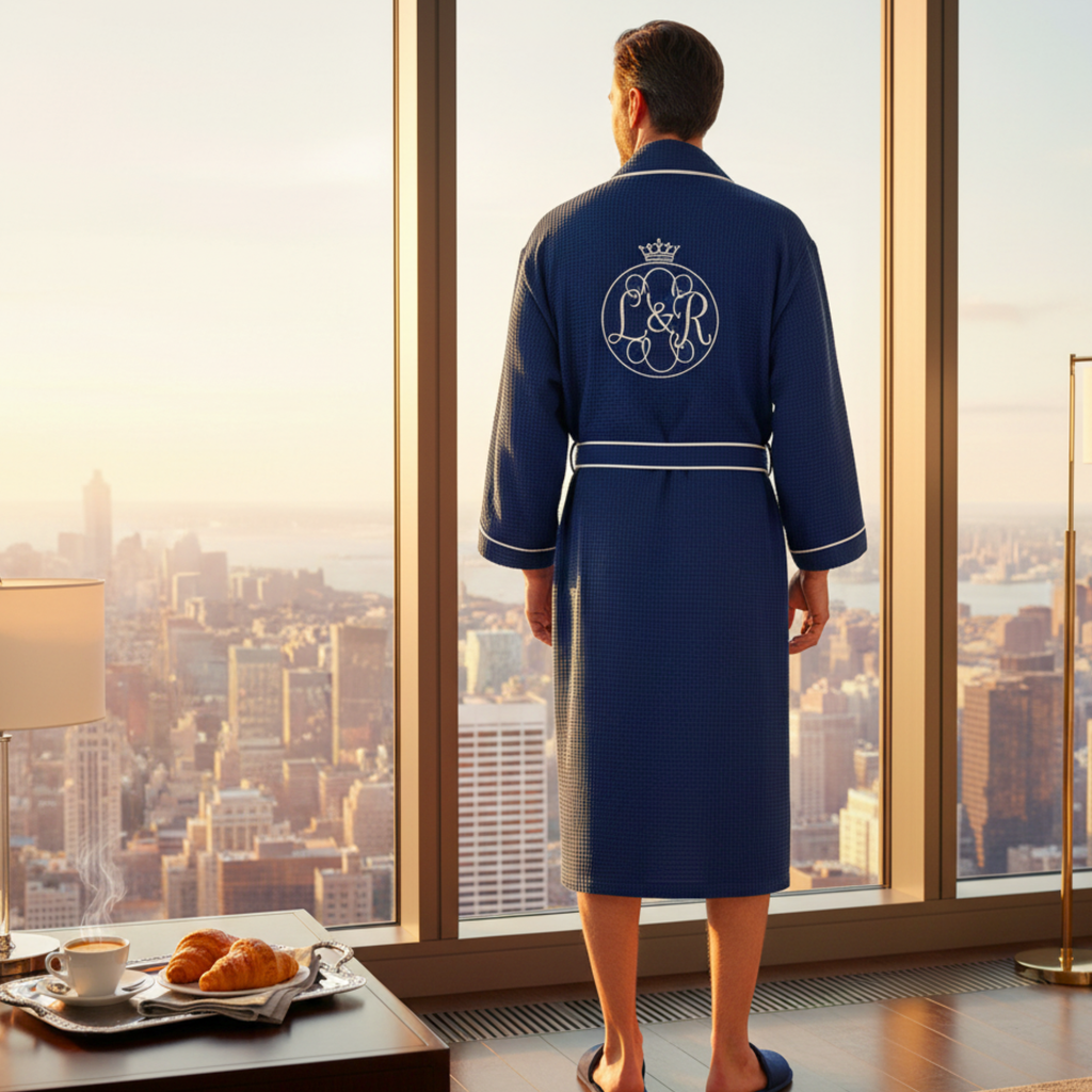 Peignoir gaufré de qualité supérieure pour homme