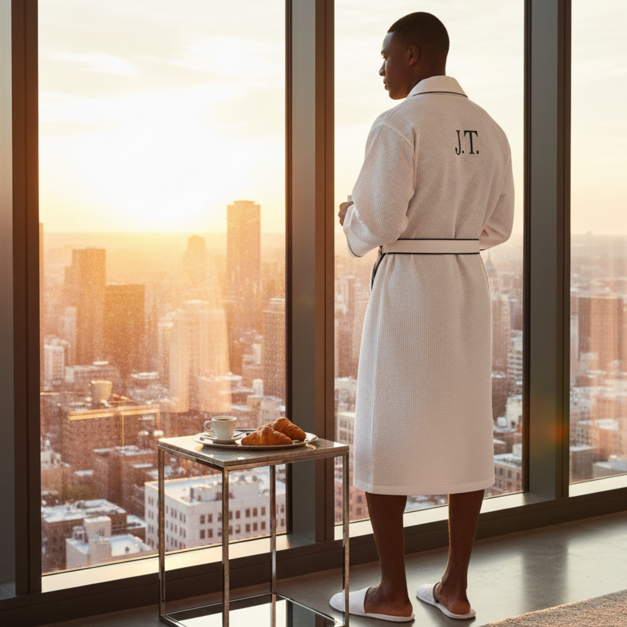 Peignoir gaufré de qualité supérieure pour homme