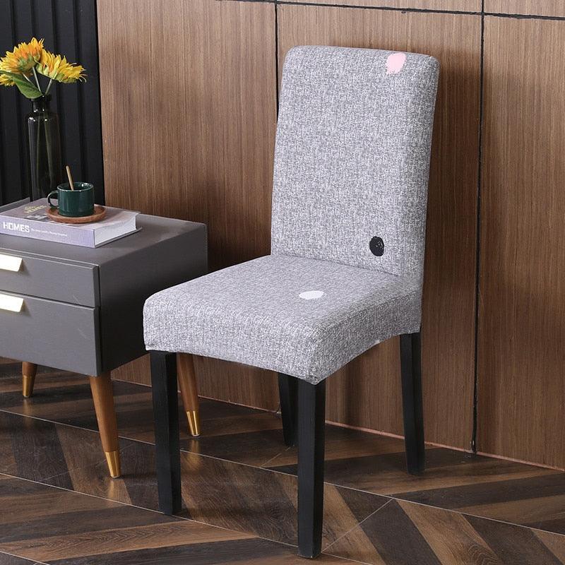 Housses de chaise en Spandex imprimées pour salle à manger, housse de siège extensible, étui de protection pour chaise de restaurant, banquet, cuisine, hôtel, housse de protection de chaise de salle à manger extensible en Spandex, amovible et lavable.
