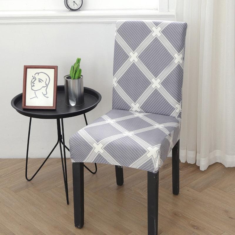 Housses de chaise en Spandex imprimées pour salle à manger, housse de siège extensible, étui de protection pour chaise de restaurant, banquet, cuisine, hôtel, housse de protection de chaise de salle à manger extensible en Spandex, amovible et lavable.