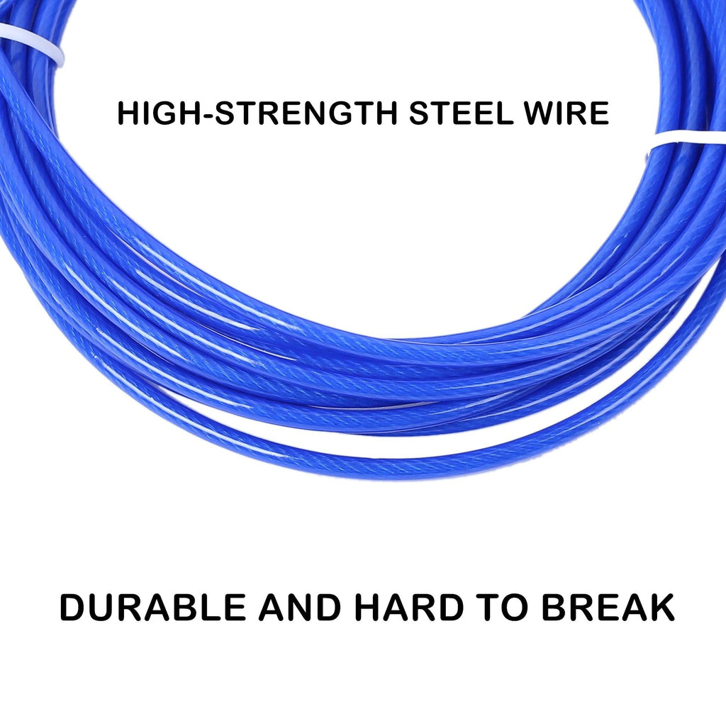 Corde à sauter rapide avec poignée métallique Corde à sauter réglable Corde à sauter rapide sans enchevêtrement Corde à sauter réglable avec roulements à billes et sac en nylon pour l'entraînement de boxe et de fitness