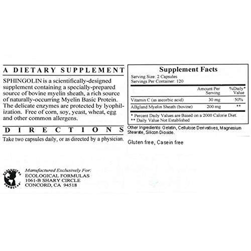 Sphingolin 240 Gélules - Lot de 2 - Ecological Formulas/Cardiovascular Research