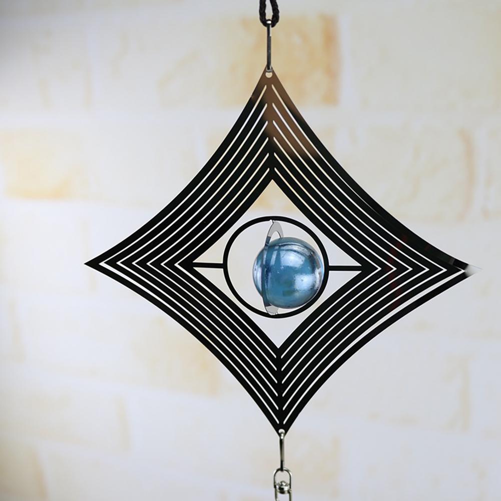 Carillons éoliens rotatifs en spirale Fenêtres en métal queue en spirale en acier inoxydable Décor de rotation pour intérieur extérieur Décoration de carillon éolien Carillon éolien de Noël en cristal