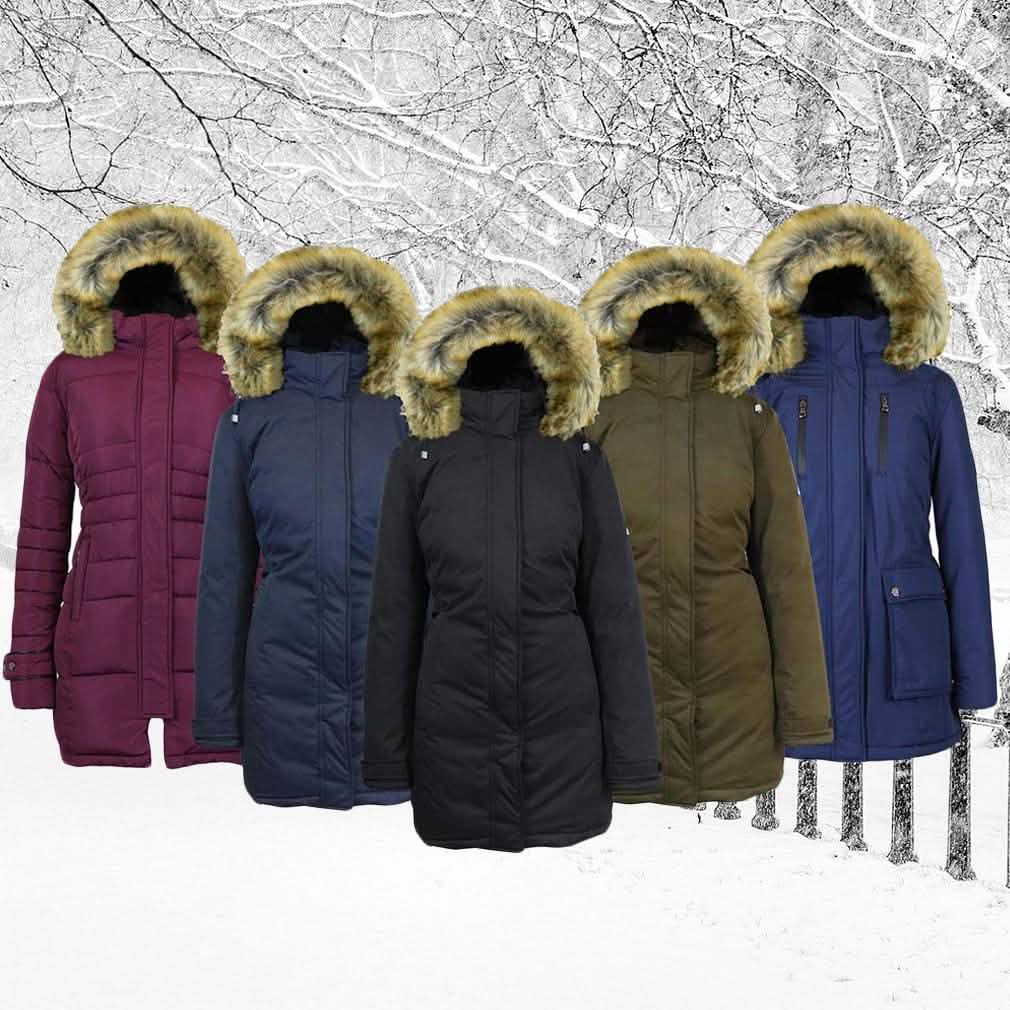 Parka épais pour femme avec capuche Spire By Galaxy