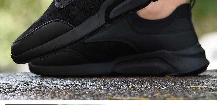 Chaussures de sport noires printemps mode décontractée course à pied chaussures d'air baskets noires pour hommes légères athlétiques course marche gym chaussures décontractées sport mode marche baskets