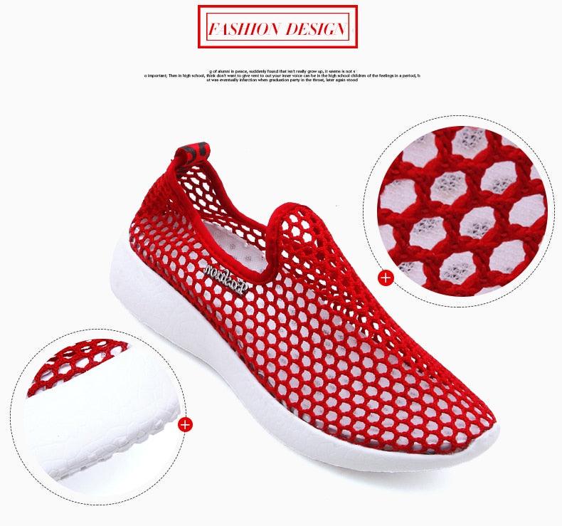 Chaussures de sport en maille respirante pour femmes Chaussures de sport tendance douces et confortables Chaussures de sport à enfiler tendance Semelle souple respirante Confortables Chaussures de course et de marche