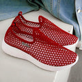 Chaussures de sport en maille respirante pour femmes Chaussures de sport tendance douces et confortables Chaussures de sport à enfiler tendance Semelle souple respirante Confortables Chaussures de course et de marche