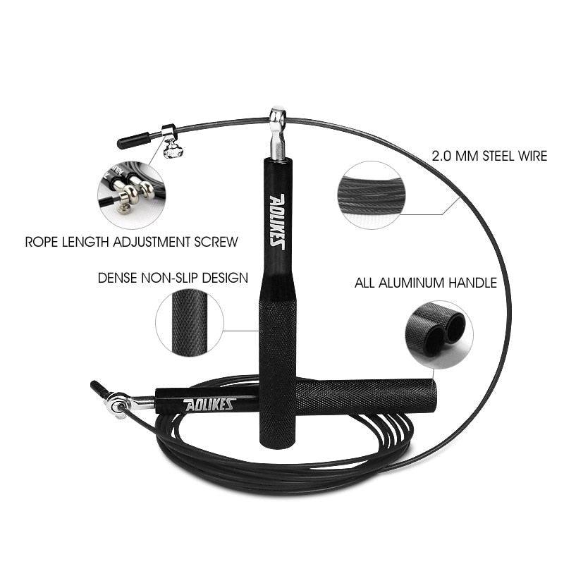 Corde à Sauter Sportive Rapide Professionnelle Longueur Ajustable Design Ergonomique Cordes à Sauter Pour Entraînement de Vitesse Idéales Pour la Boxe Fitness Entraînement de Saut