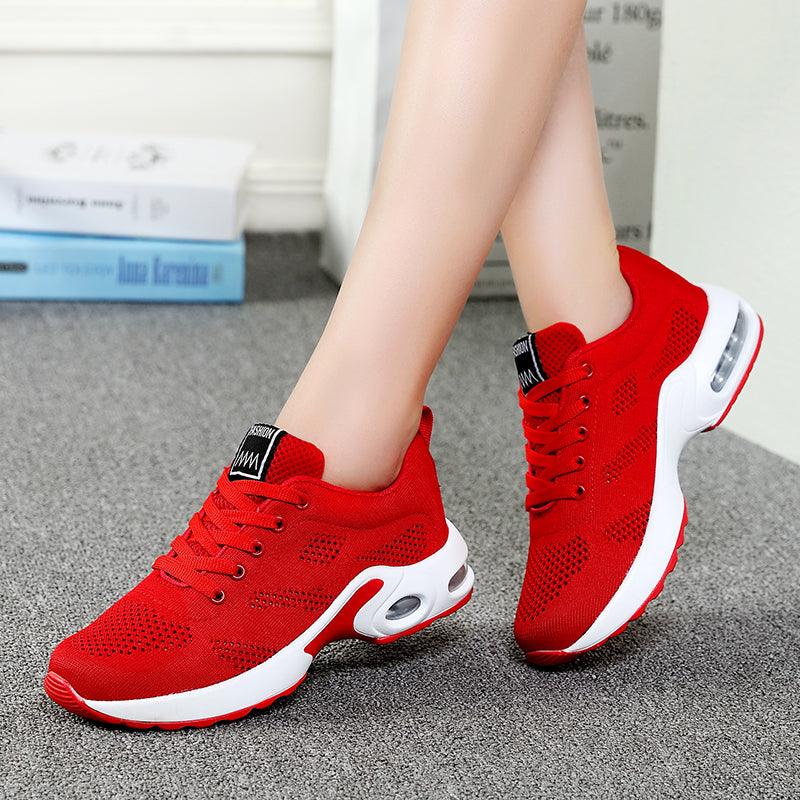 Chaussures de sport pour femmes, baskets de course, respirantes, à lacets, ajourées, pour femmes, baskets de mode légères et respirantes, chaussures de marche antidérapantes, baskets de sport à la mode