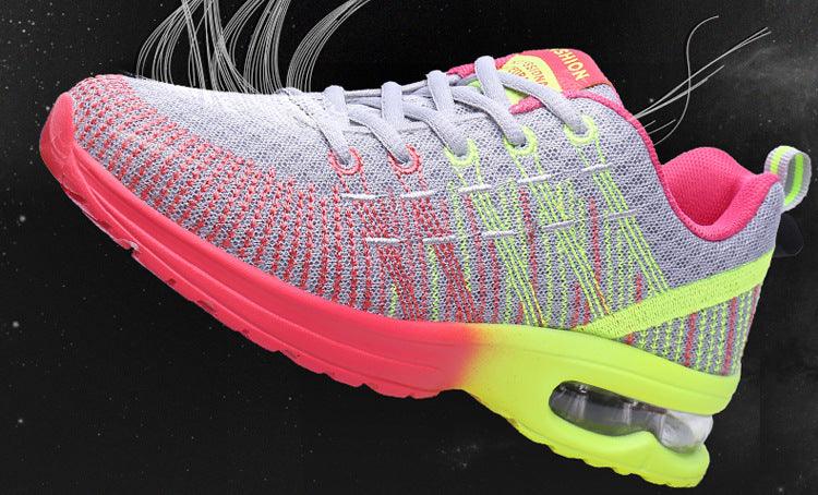 Chaussures de sport pour femmes, baskets de course, respirantes, à lacets, ajourées, pour femmes, baskets de mode légères et respirantes, chaussures de marche antidérapantes, baskets de sport à la mode