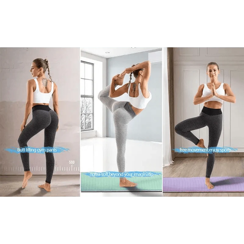 Legging de sport pour femme, taille haute, moulant, push-up, respirant, pour le fitness, la gym et le yoga