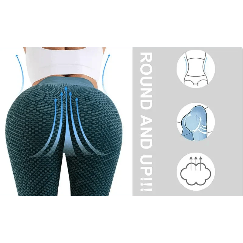 Legging de sport pour femme, taille haute, moulant, push-up, respirant, pour le fitness, la gym et le yoga