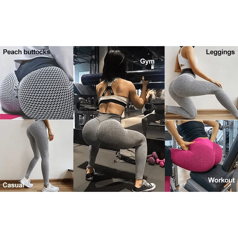 Legging de sport pour femme, taille haute, moulant, push-up, respirant, pour le fitness, la gym et le yoga