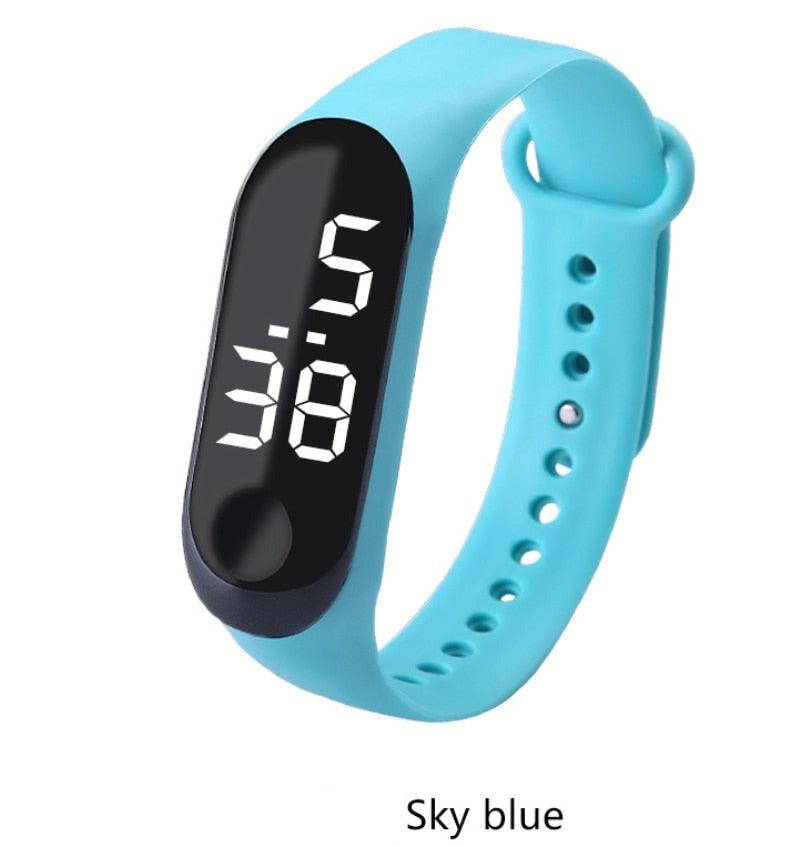 Montre de sport pour femme, Lumineuse LED, Capteur Électronique, Bracelet décontracté, Montre-bracelet numérique, Bracelet en silicone ultra-léger, Montre-bracelet confortable, Montre numérique LED sport universelle pour femme et enfant