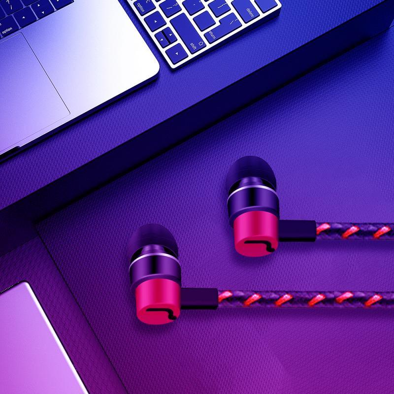 Écouteurs de sport filaires pour le gaming intra-auriculaires Moniteur Écouteurs avec micro Son stéréo Contrôle du volume Casque filaire 3,5 mm avec basses Écouteurs stéréo Écouteurs de musique Sport Gaming Casque avec micro Écouteurs simples