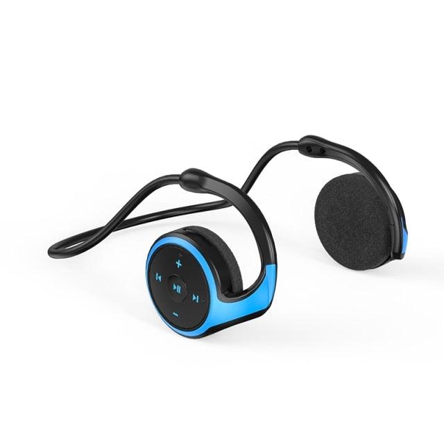 Écouteurs de sport sans fil avec lecteur de musique intégré, étanches à la sueur, radio FM, casque sans fil Bluetooth, écouteurs Bluetooth 5.0 pour le sport, l'extérieur, l'entraînement, mains libres pour la course à pied