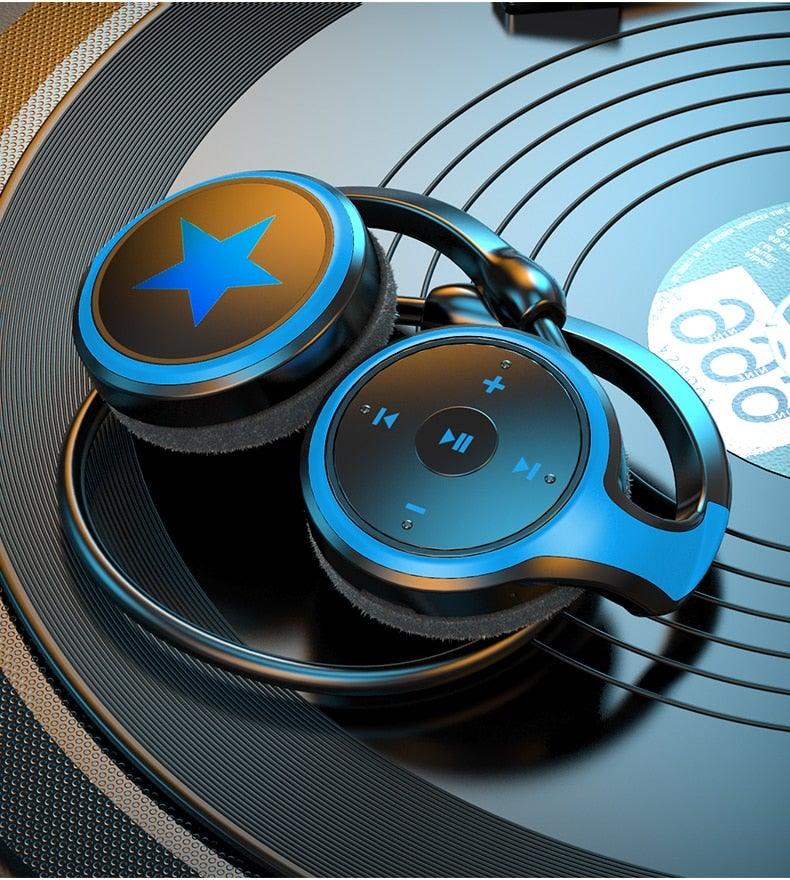 Écouteurs de sport sans fil avec lecteur de musique intégré, étanches à la sueur, radio FM, casque sans fil Bluetooth, écouteurs Bluetooth 5.0 pour le sport, l'extérieur, l'entraînement, mains libres pour la course à pied