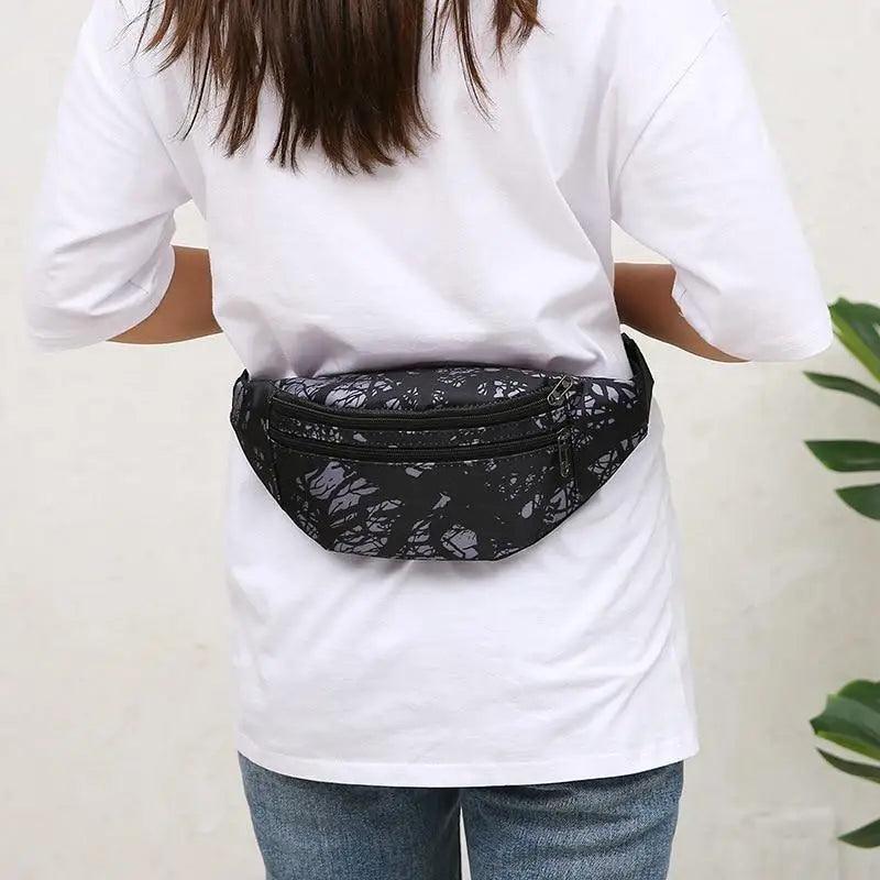 Sports Course Élégant Ceinture de Taille Sac Poitrine Imprimé Coloré Bandoulière Sac de Poitrine à la Mode Nouveau Sac de Poitrine de Voyage et d'Extérieur