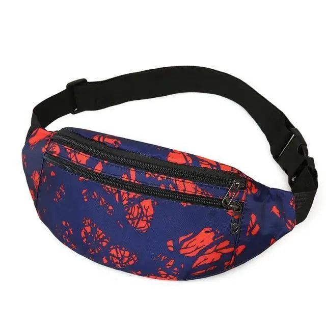 Sports Course Élégant Ceinture de Taille Sac Poitrine Imprimé Coloré Bandoulière Sac de Poitrine à la Mode Nouveau Sac de Poitrine de Voyage et d'Extérieur