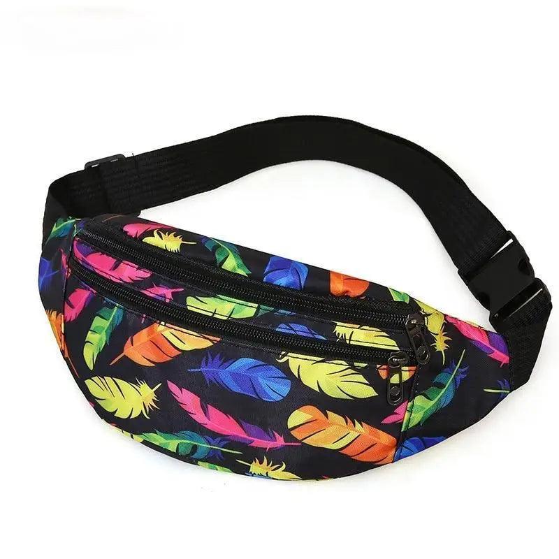 Sports Course Élégant Ceinture de Taille Sac Poitrine Imprimé Coloré Bandoulière Sac de Poitrine à la Mode Nouveau Sac de Poitrine de Voyage et d'Extérieur