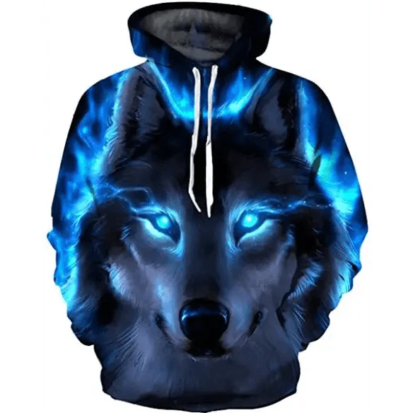 Sweatshirts à Capuche Couple Homme et Femme Impression Numérique 3D Printemps et Été Motif Animal Nouveauté Sweatshirt avec Poches pour Adultes Femmes Hommes