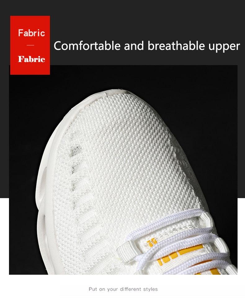 Baskets respirantes pour hommes printemps maille chaussures décontractées motif lame baskets Tenis été blanc extérieur course tennis lame baskets sport mode confortables décontractées gym