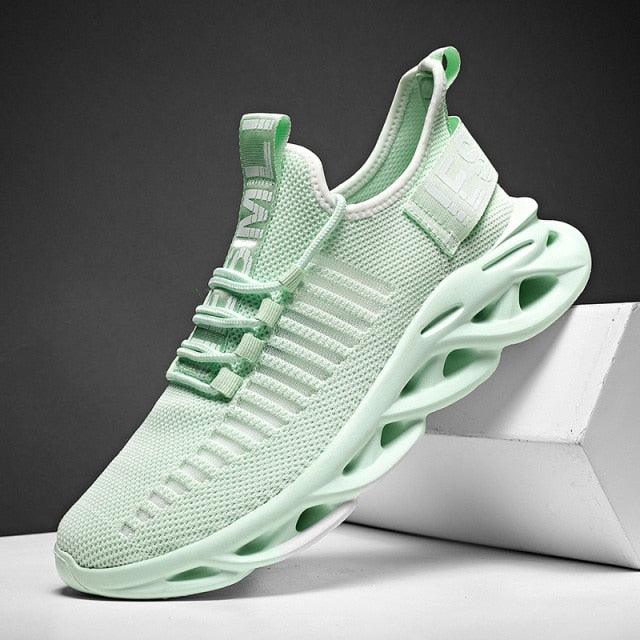 Baskets respirantes pour hommes printemps maille chaussures décontractées motif lame baskets Tenis été blanc extérieur course tennis lame baskets sport mode confortables décontractées gym