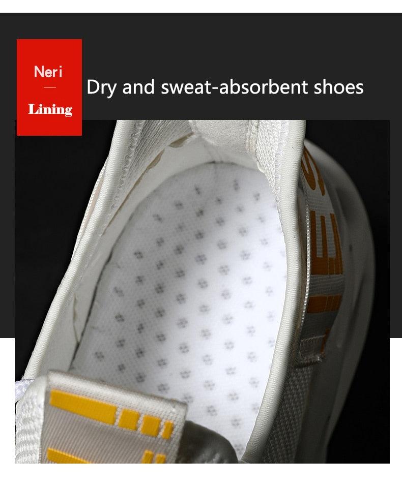 Baskets respirantes pour hommes printemps maille chaussures décontractées motif lame baskets Tenis été blanc extérieur course tennis lame baskets sport mode confortables décontractées gym