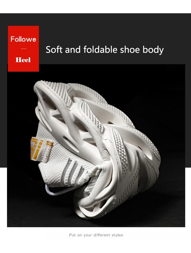 Baskets respirantes pour hommes printemps maille chaussures décontractées motif lame baskets Tenis été blanc extérieur course tennis lame baskets sport mode confortables décontractées gym