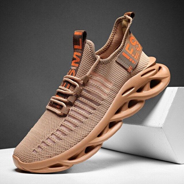 Baskets respirantes pour hommes printemps maille chaussures décontractées motif lame baskets Tenis été blanc extérieur course tennis lame baskets sport mode confortables décontractées gym