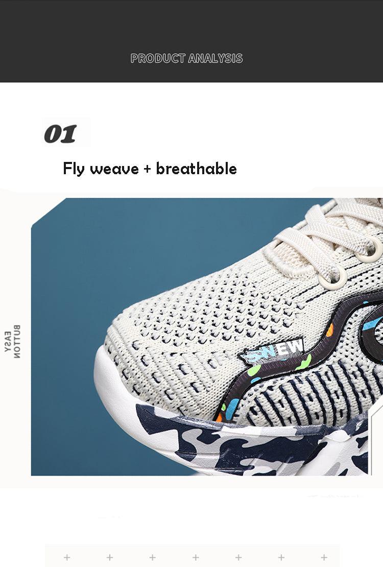 Baskets Enfant de Printemps en Maille Respirante Chaussures de Sport d'Extérieur Confortables pour Garçons Chaussures de Course Respirantes Légères pour Enfants Chaussures de Sport Athlétiques Décontractées à la Mode