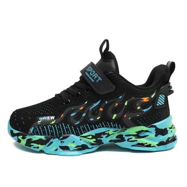 Baskets Enfant de Printemps en Maille Respirante Chaussures de Sport d'Extérieur Confortables pour Garçons Chaussures de Course Respirantes Légères pour Enfants Chaussures de Sport Athlétiques Décontractées à la Mode