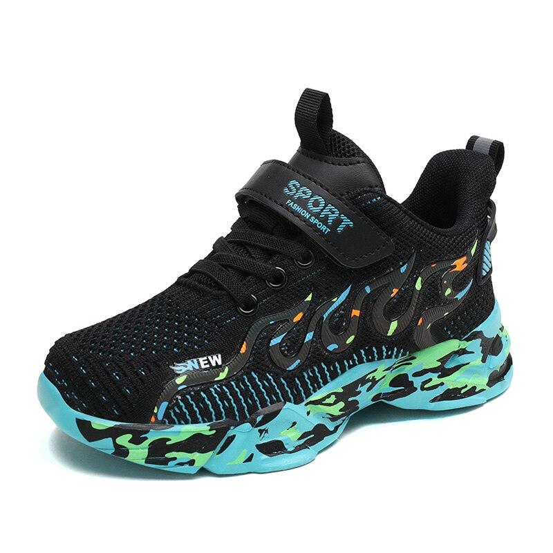 Baskets Enfant de Printemps en Maille Respirante Chaussures de Sport d'Extérieur Confortables pour Garçons Chaussures de Course Respirantes Légères pour Enfants Chaussures de Sport Athlétiques Décontractées à la Mode