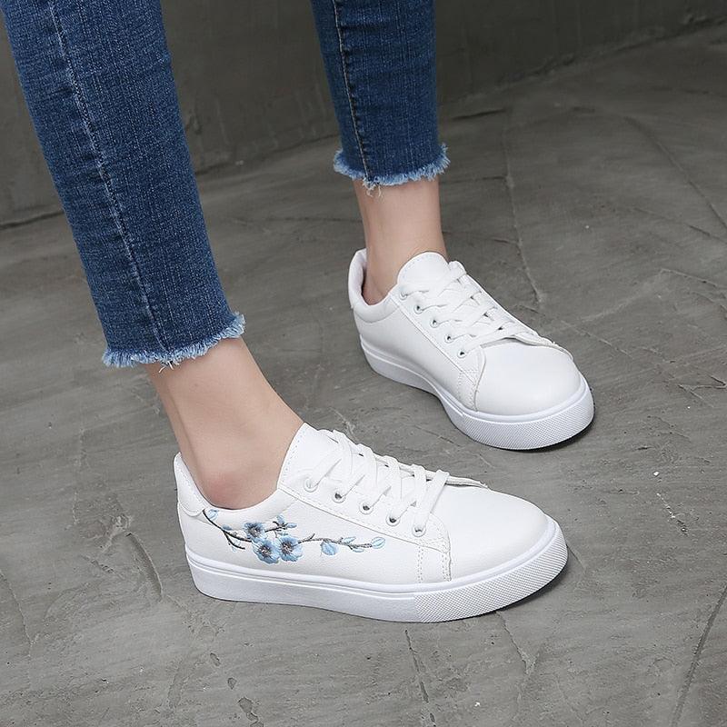 Baskets Respirantes Printemps Femme, Chaussures à Plateforme en Cuir pour Femme, Baskets Décontractées à Lacets, Baskets Blanches Tendance, Baskets à Plateforme en Cuir PU Blanc pour Femme, Baskets de Marche à Lacets