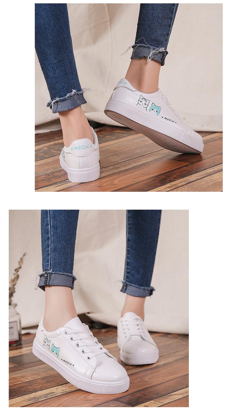 Baskets Respirantes Printemps Femme, Chaussures à Plateforme en Cuir pour Femme, Baskets Décontractées à Lacets, Baskets Blanches Tendance, Baskets à Plateforme en Cuir PU Blanc pour Femme, Baskets de Marche à Lacets