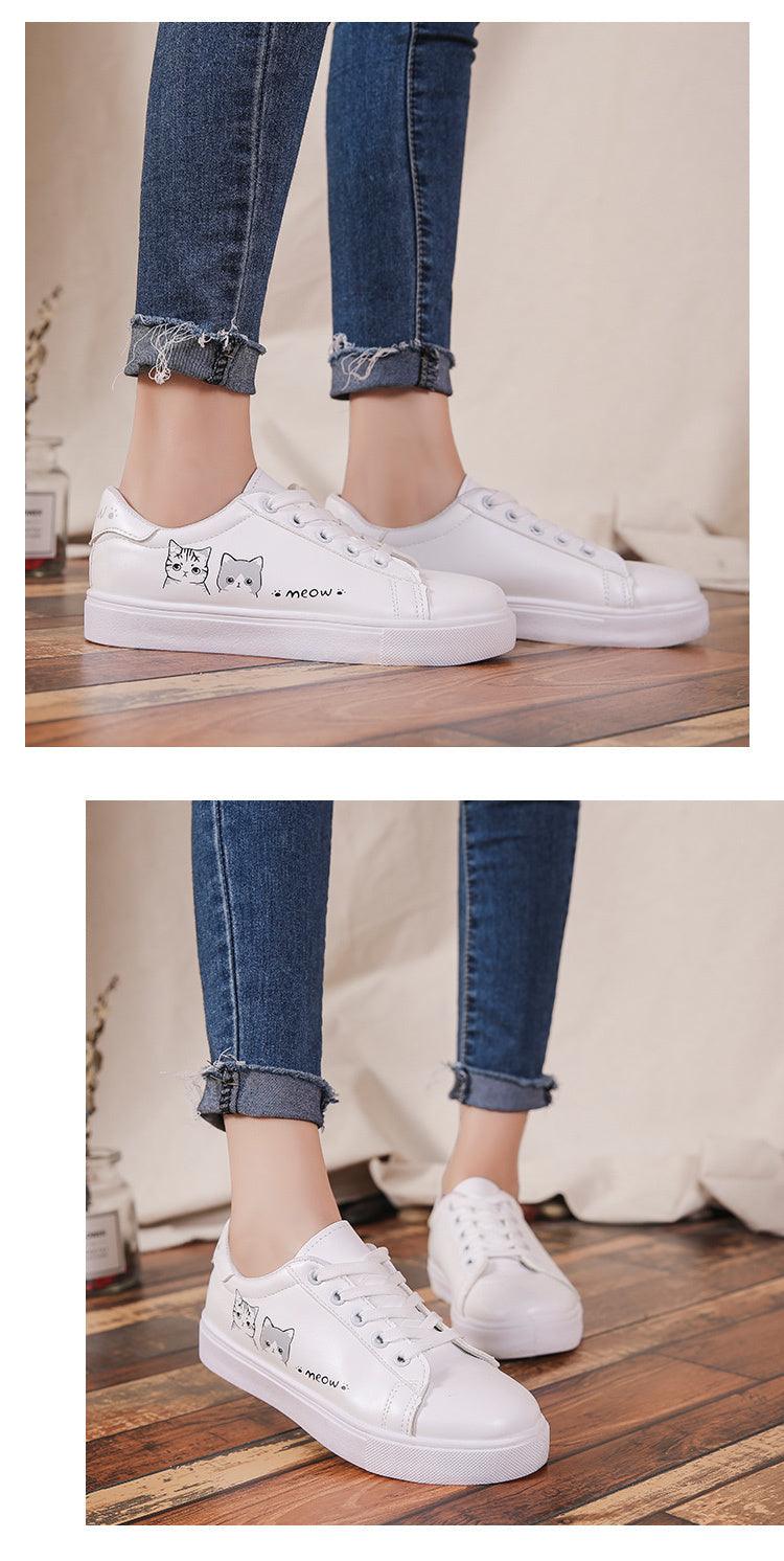 Baskets Respirantes Printemps Femme, Chaussures à Plateforme en Cuir pour Femme, Baskets Décontractées à Lacets, Baskets Blanches Tendance, Baskets à Plateforme en Cuir PU Blanc pour Femme, Baskets de Marche à Lacets