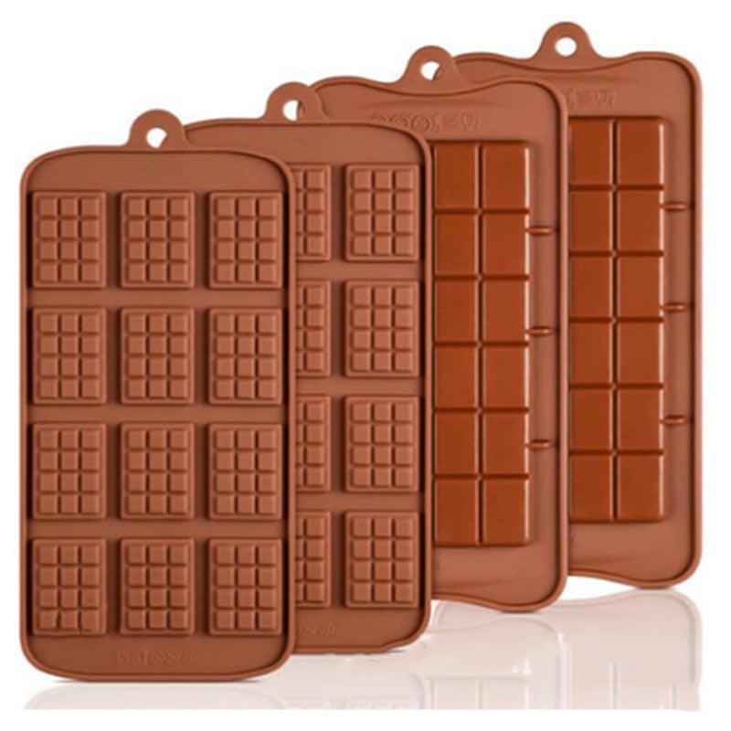 Moule carré en silicone pour chocolat, gâteau, savon, glaçons, pâtisserie, décoration de gâteaux, fondant, café, bonbons, chocolat en morceaux