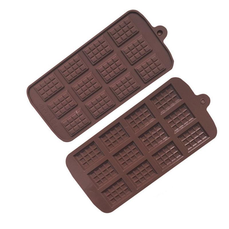 Moule carré en silicone pour chocolat, gâteau, savon, glaçons, pâtisserie, décoration de gâteaux, fondant, café, bonbons, chocolat en morceaux