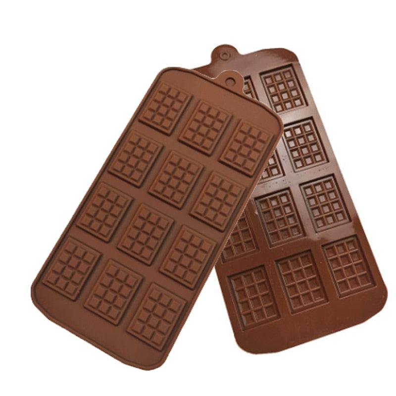 Moule carré en silicone pour chocolat, gâteau, savon, glaçons, pâtisserie, décoration de gâteaux, fondant, café, bonbons, chocolat en morceaux