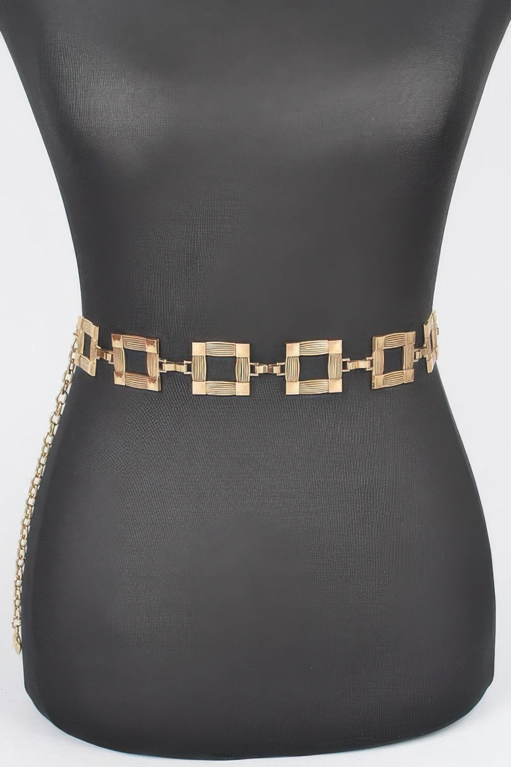 Ceinture chaîne pour grandes tailles, à maillons carrés