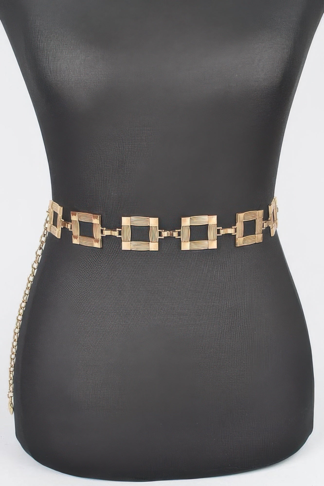 Ceinture chaîne pour grandes tailles, à maillons carrés