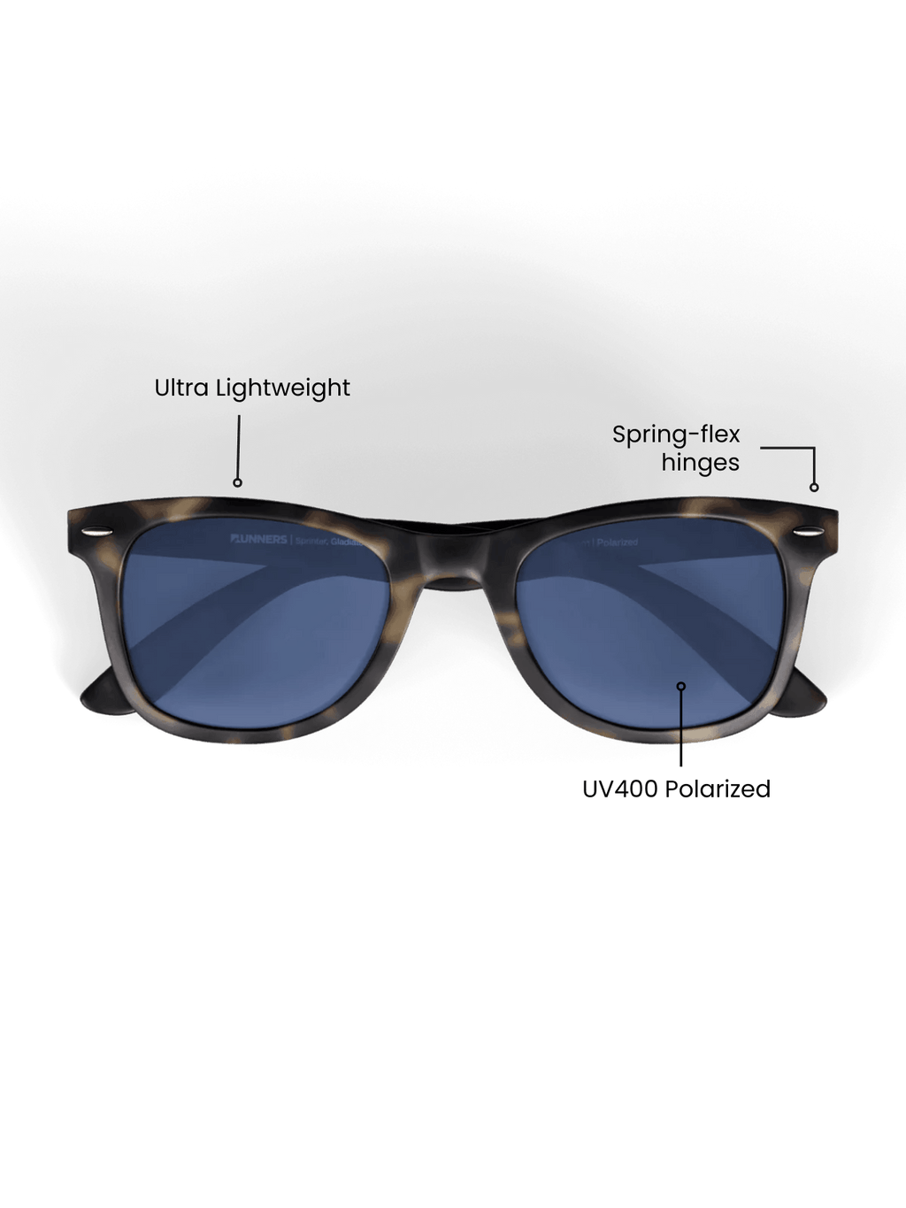 Lunettes de soleil sport carrées écailles de tortue – Polarisées UV400 pour hommes et femmes