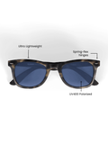 Lunettes de soleil sport carrées écailles de tortue – Polarisées UV400 pour hommes et femmes
