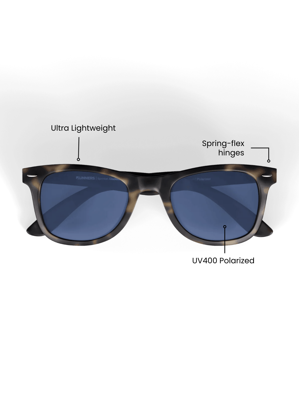 Lunettes de soleil sport carrées écailles de tortue – Polarisées UV400 pour hommes et femmes