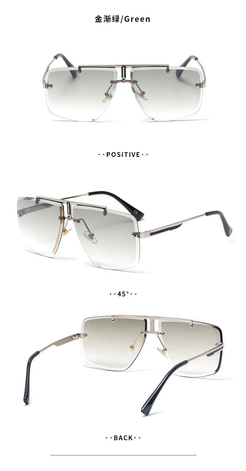 Lunettes de soleil carrées pour hommes, classiques, surdimensionnées, pour hommes et femmes, nouveau style streetwear à la mode, lunettes de soleil sans monture, nouvelles lunettes de soleil carrées populaires pour hommes et femmes