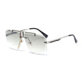 Lunettes de soleil carrées pour hommes, classiques, surdimensionnées, pour hommes et femmes, nouveau style streetwear à la mode, lunettes de soleil sans monture, nouvelles lunettes de soleil carrées populaires pour hommes et femmes