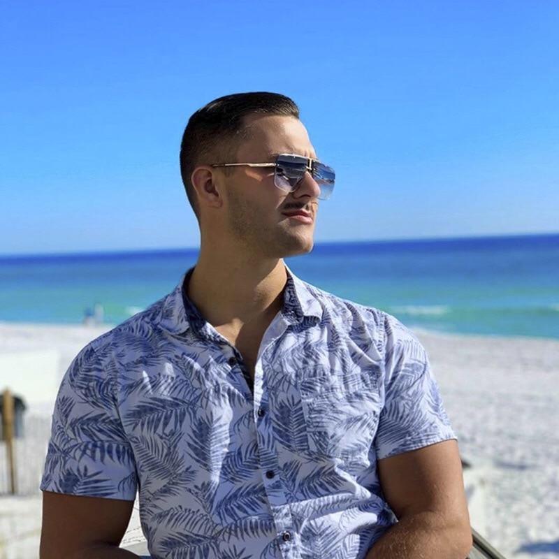Lunettes de soleil carrées pour hommes, classiques, surdimensionnées, pour hommes et femmes, nouveau style streetwear à la mode, lunettes de soleil sans monture, nouvelles lunettes de soleil carrées populaires pour hommes et femmes